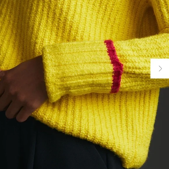 The Maeve Mock-Neck Color-Tipped Sweater - Picture 6 of 8